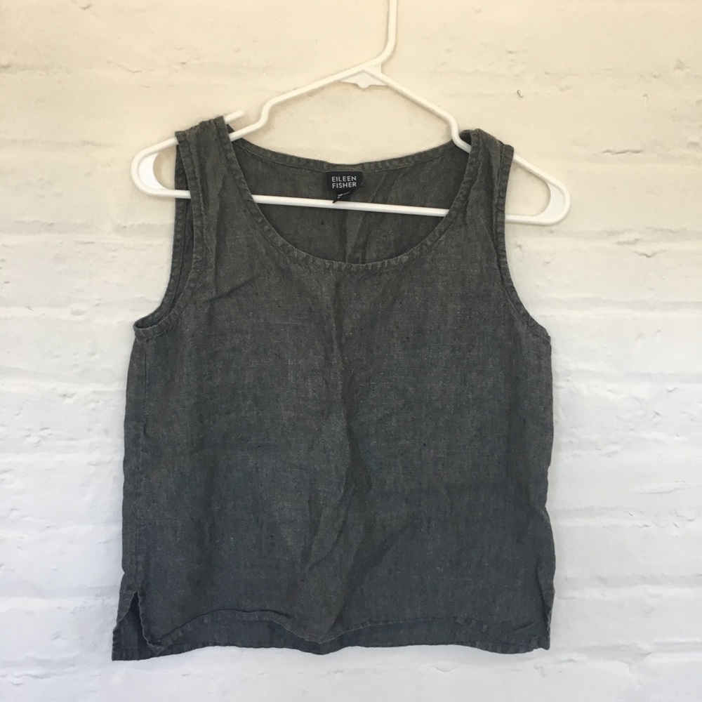 Eileen Fisher Irish linen boxy tank